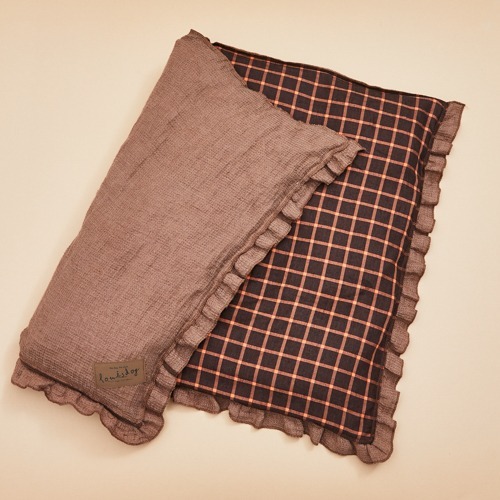 Louisdog 布朗尼格紋鵝絨被