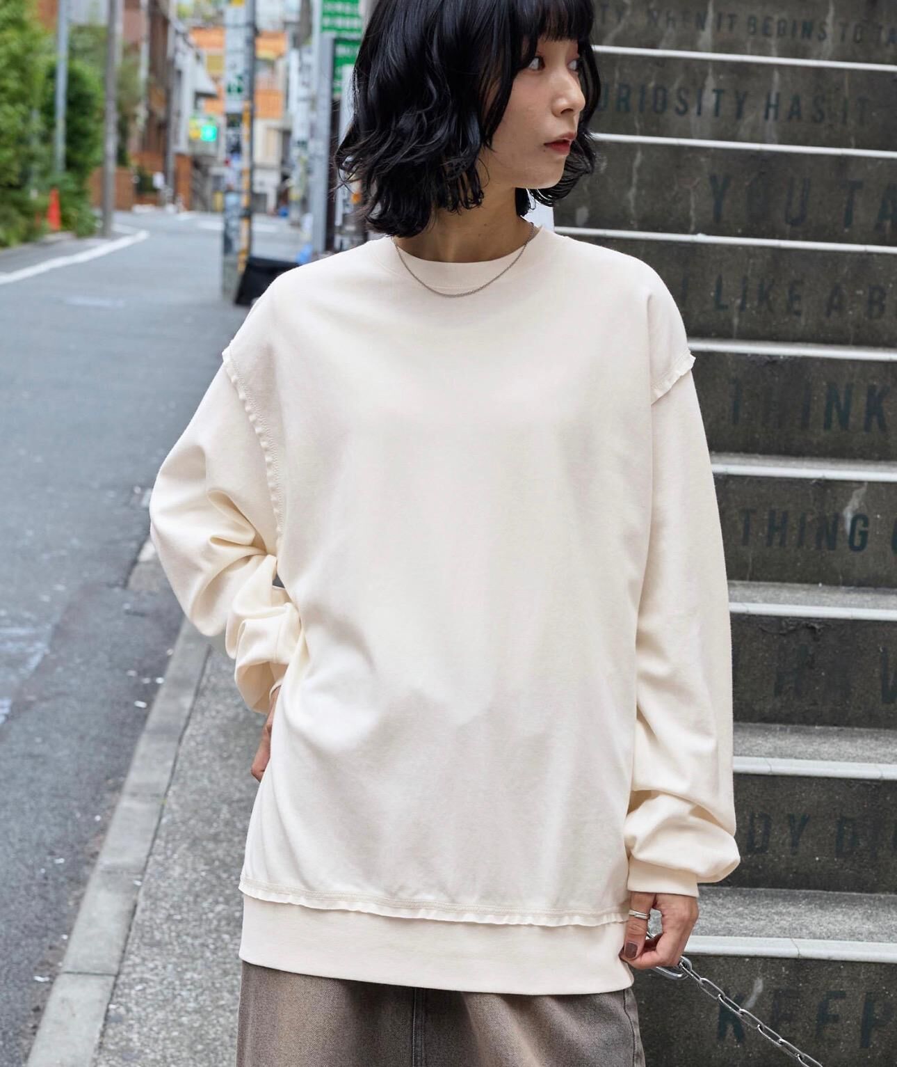 【預購】MONO-MART  JN1205107 復古圓領輕薄衛衣