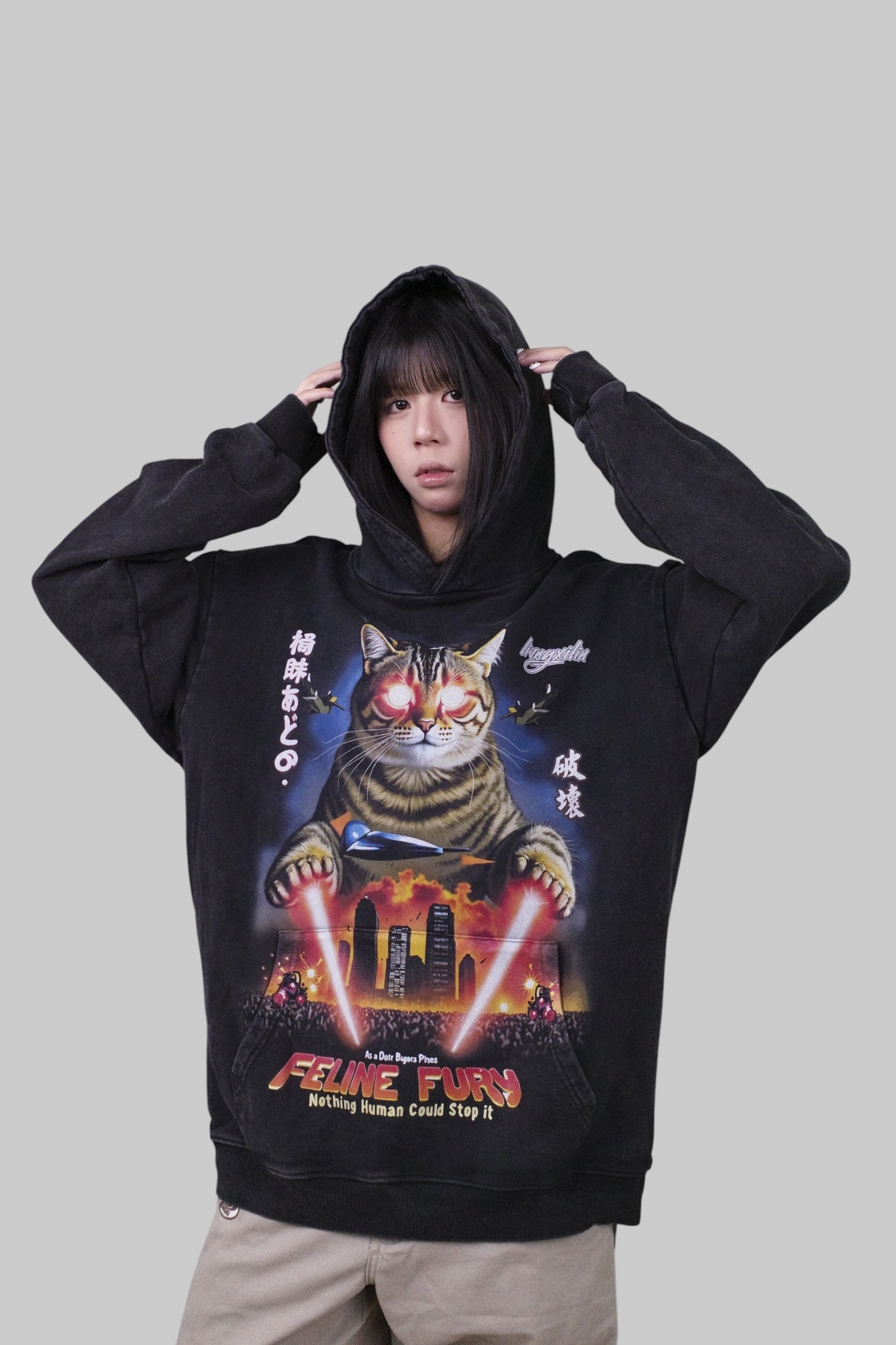 『Always_Good』滅世破壞喵 水洗 印花 帽TEE