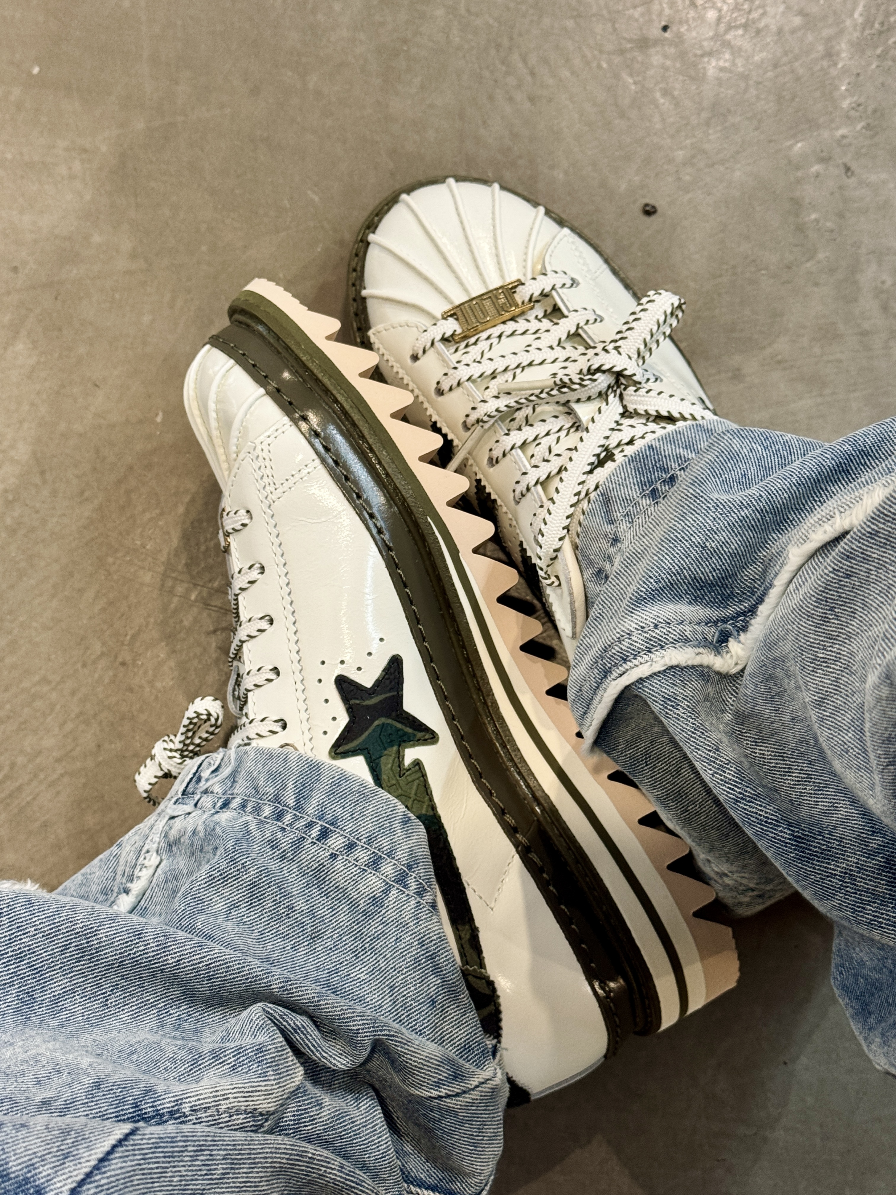 [現貨] Clot X Bape Superstar By Edison Chen White KJ1473