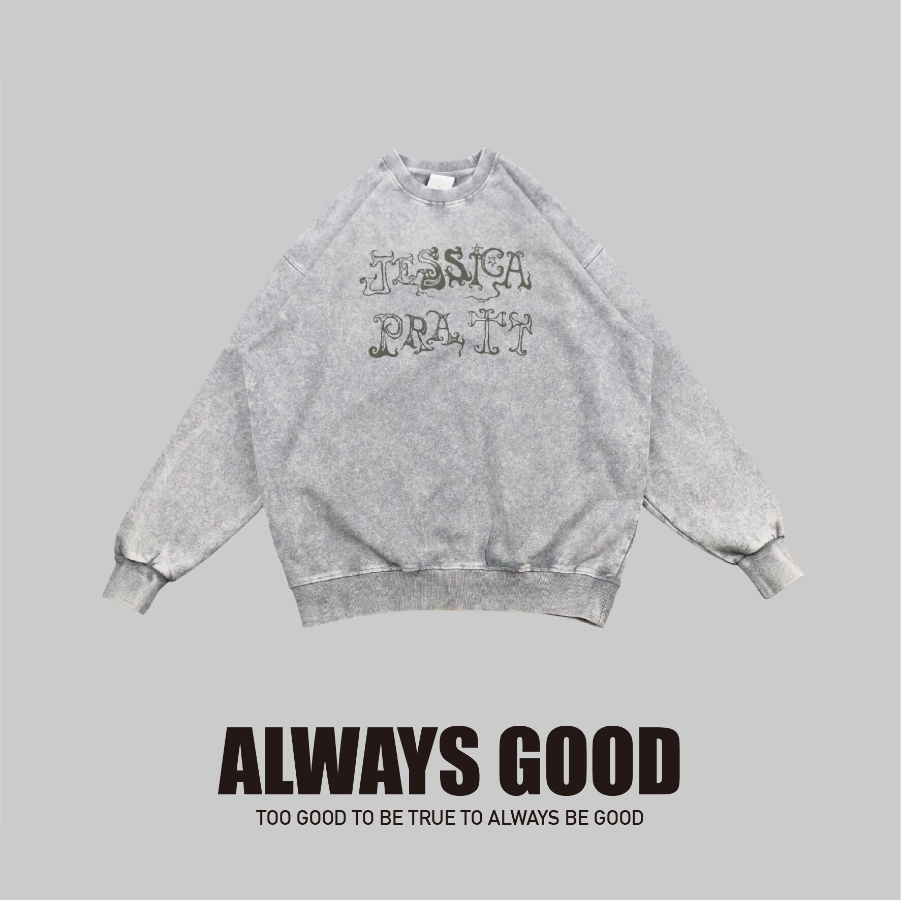 『Always_Good』蠟染 水洗 印花 大學TEE