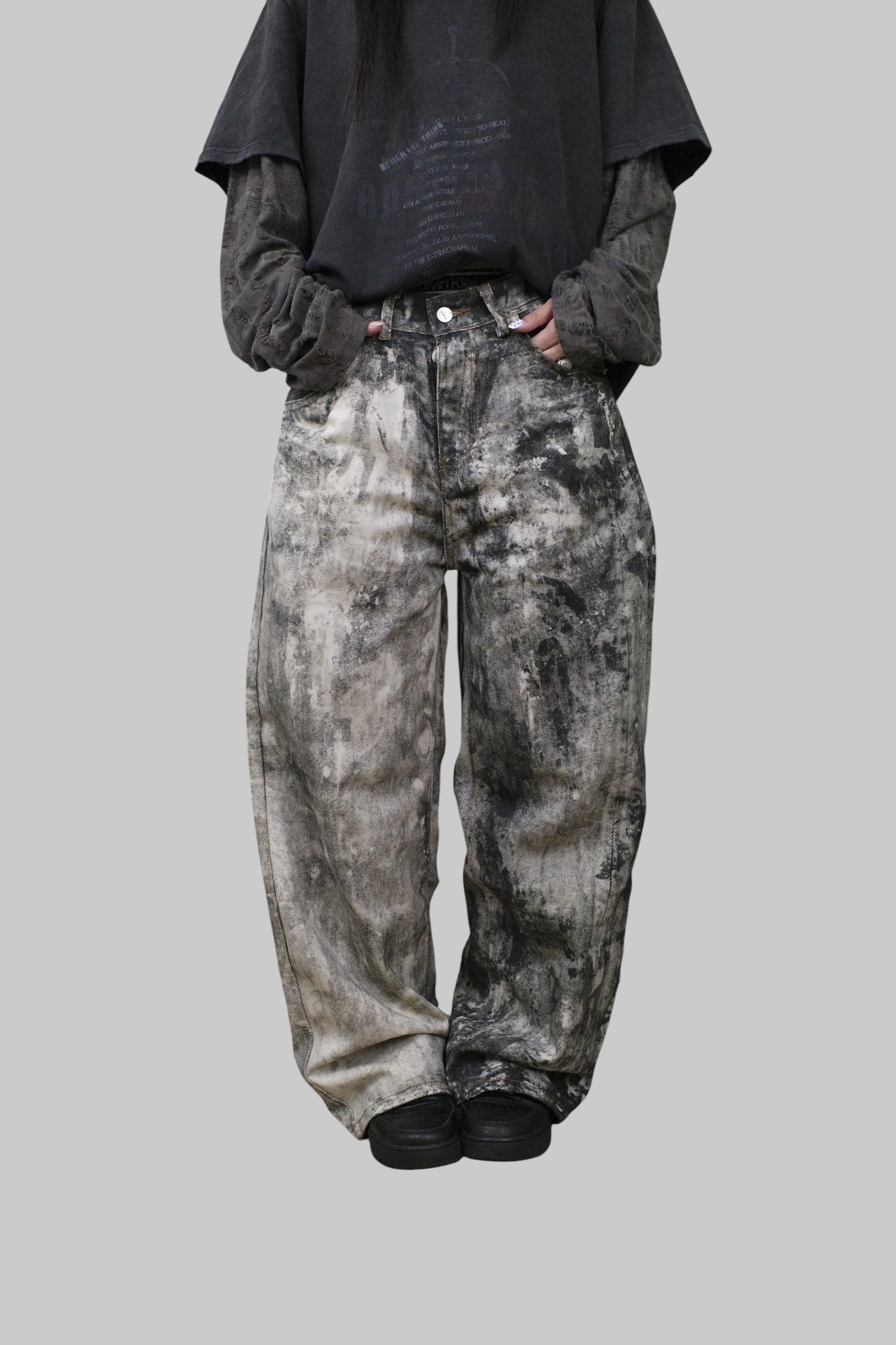 『Always_Good』做髒 紮染 牛仔長褲