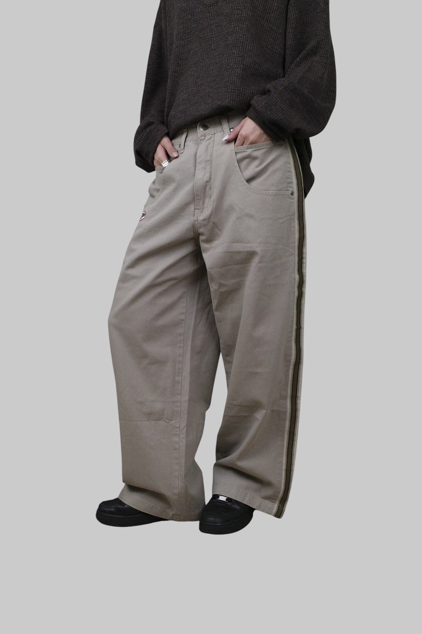 『Always_Good』Plugg 刺繡 貼布 街舞 工裝 長褲