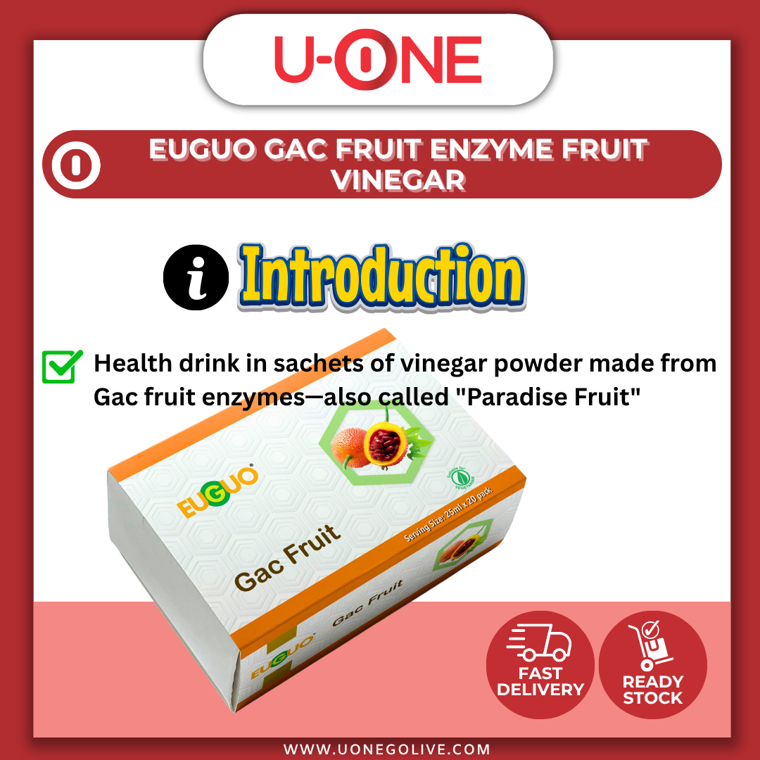 U-ONE| Malaysia | EuGuo | Gac Fruit Enzyme Fruit Vinegar | 25ml x 20Pck