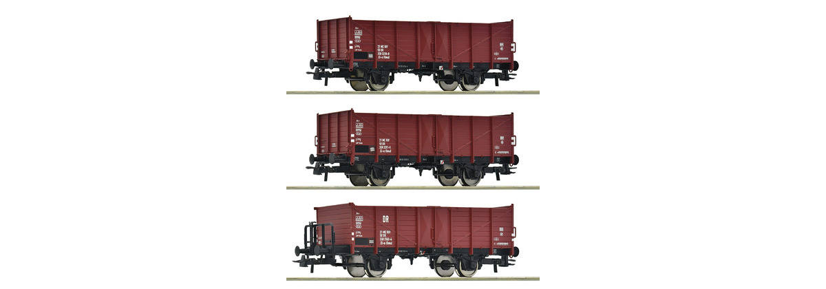 Roco 6600146 HO規 DR 敞篷貨車 3輛