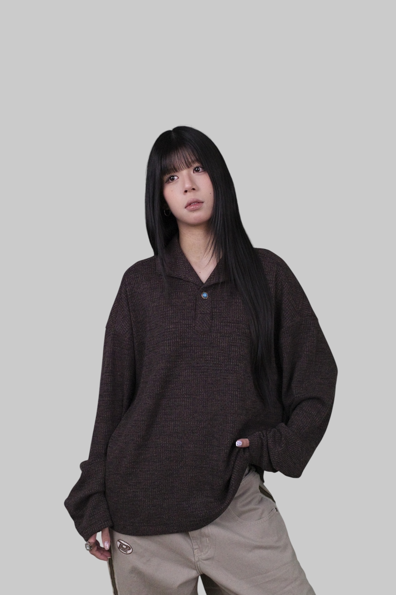 『Always_Good』半開襟 POLO領 針織衫