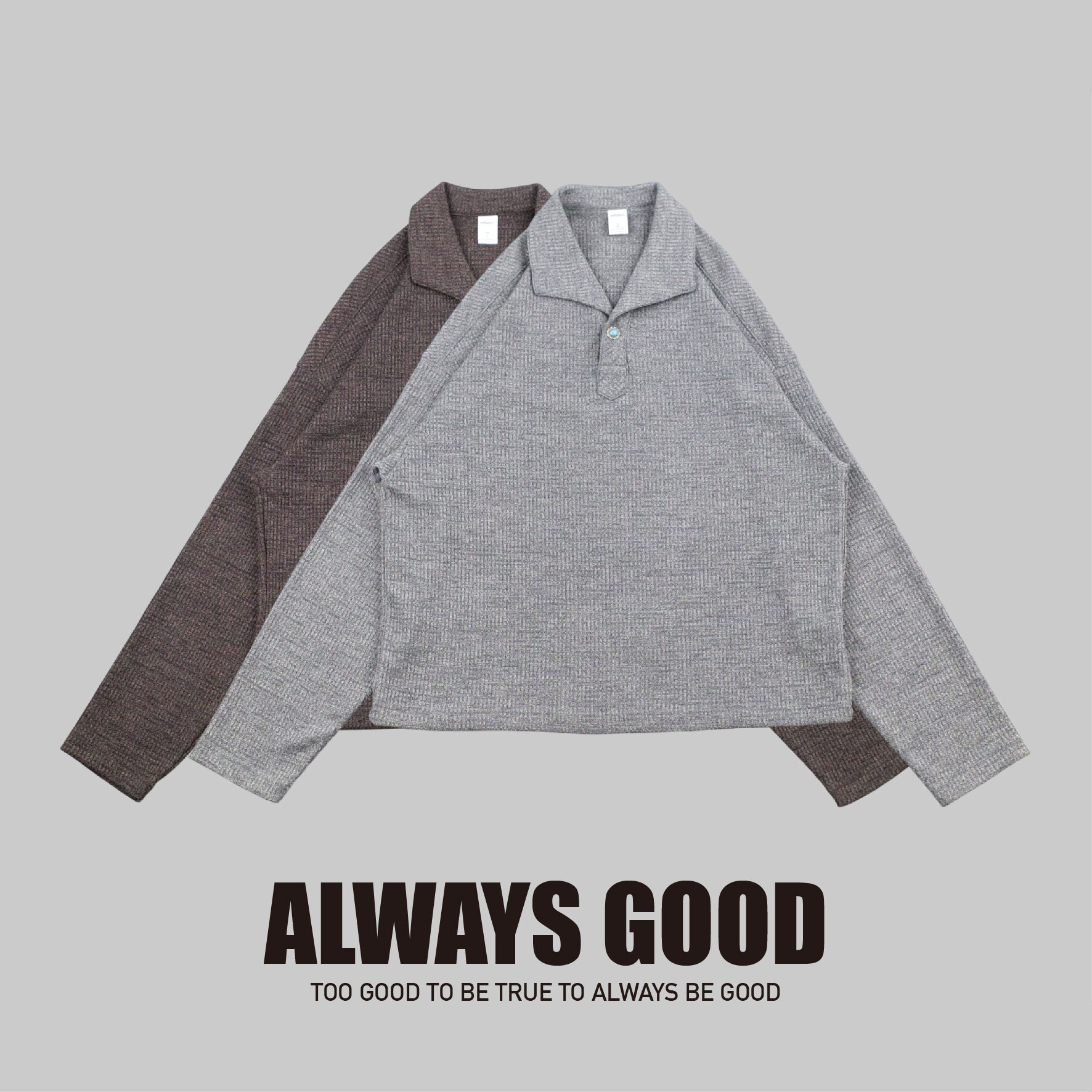 『Always_Good』半開襟 POLO領 針織衫