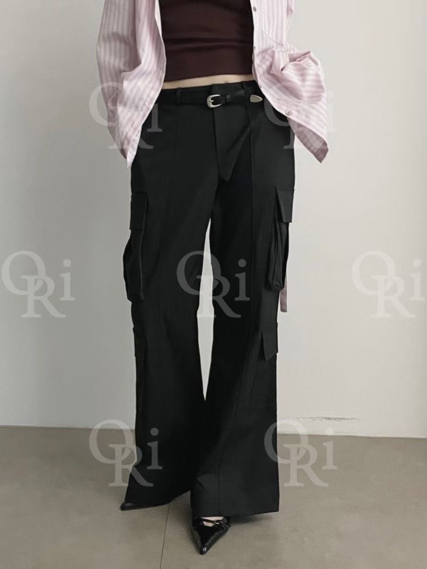 多口袋西裝長褲