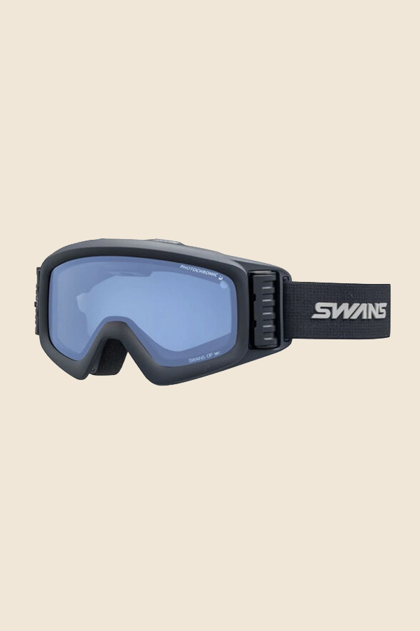 SWANS -  HELI 滑雪護目鏡（透明 /  閃耀藍鏡片）