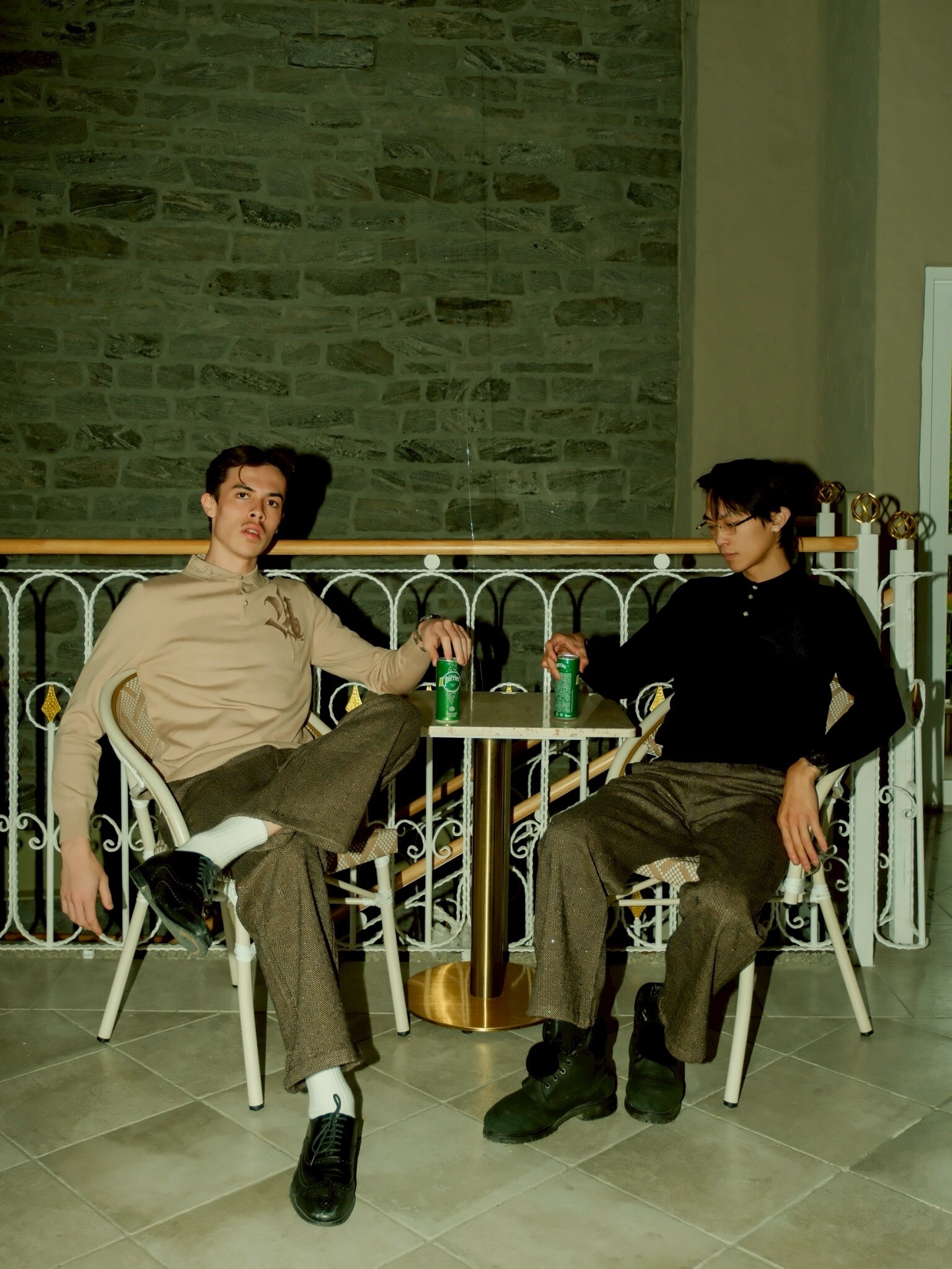 ATONE STUDIO 刺繡皇家標徽針織POLO長袖 EMERALD POLO