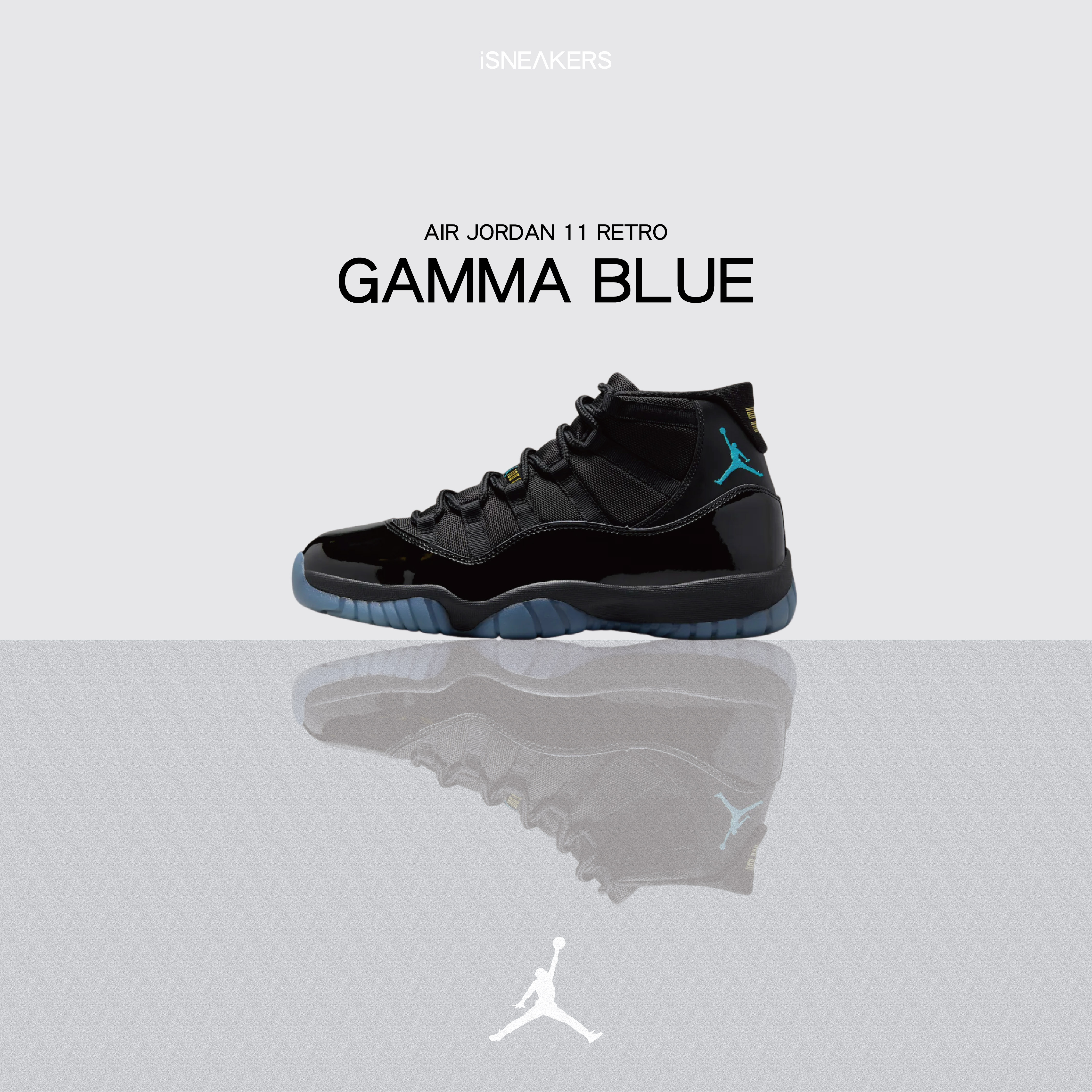 iSNEAKERS｜Air Jordan 11 Retro  "Gamma Blue" 黑藍 CT8012-047