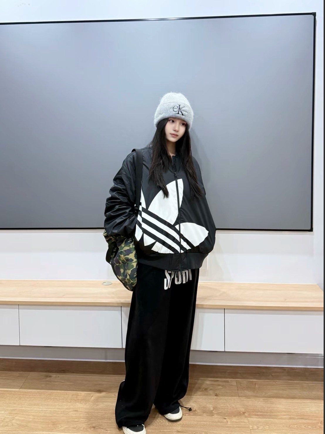 ADIDAS FW24 立領 防風 飛行外套