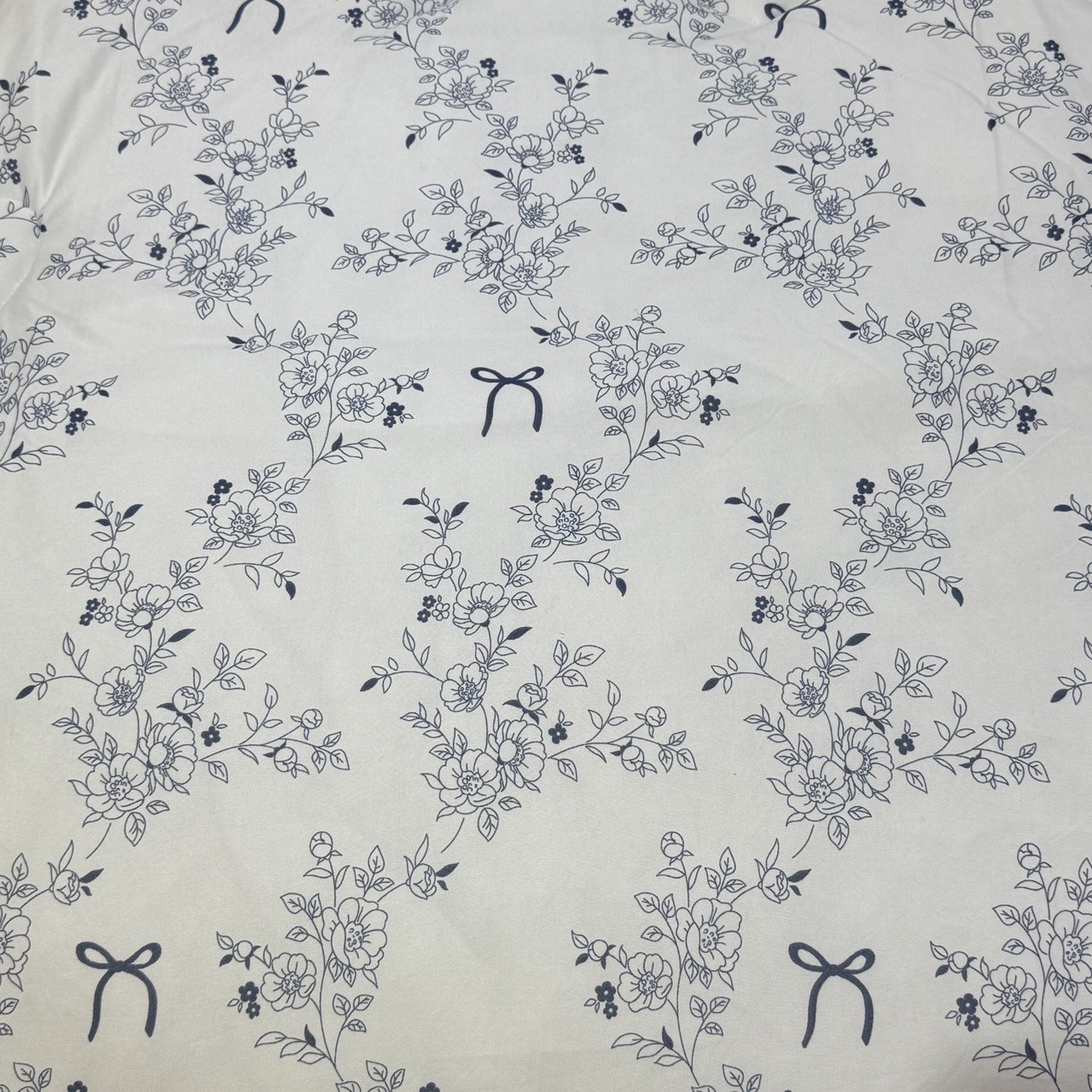 針織荳荳絨被｜暮藍花語