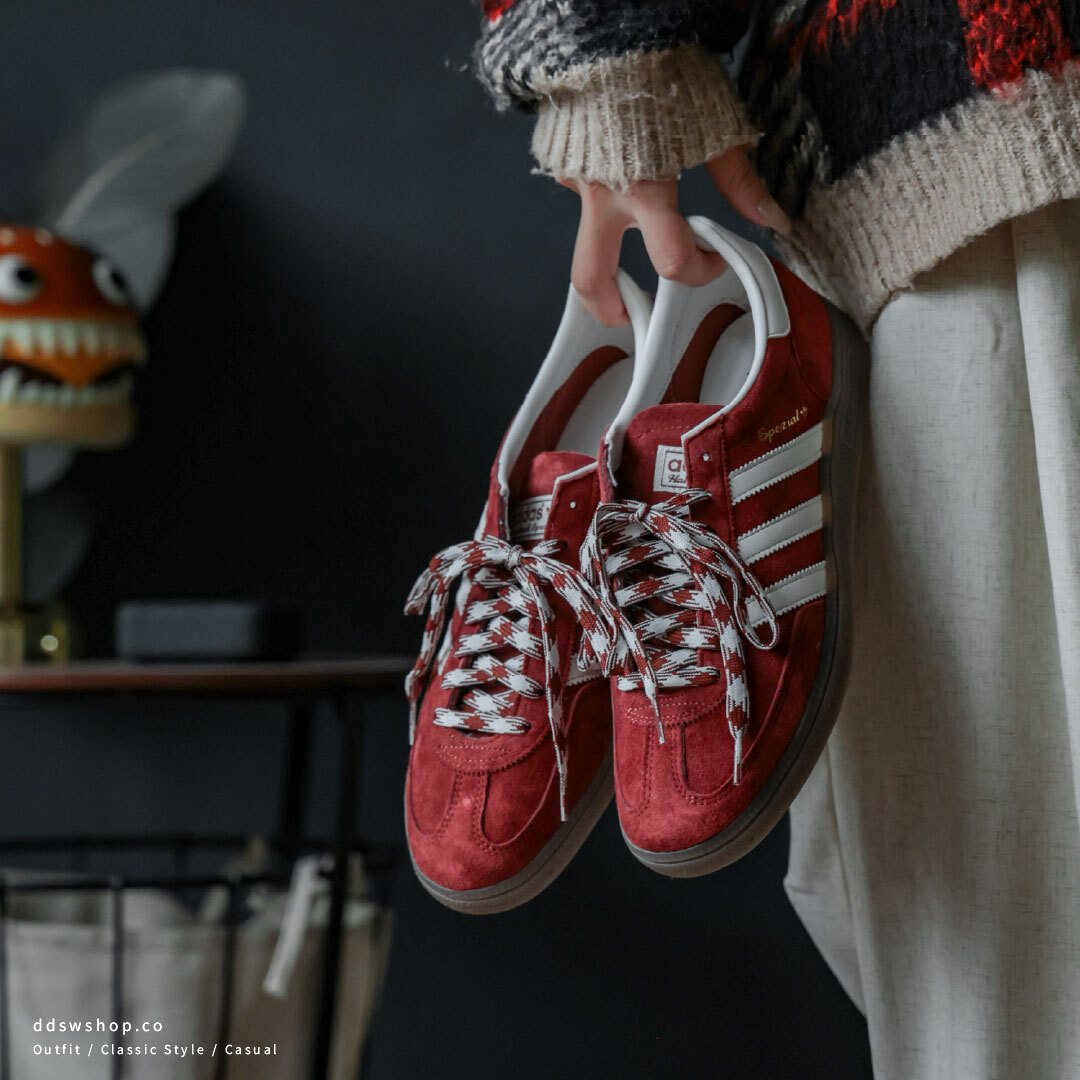 "代購" ADIDAS HANDBALL SPEZIAL 磚紅 編織鞋帶 男女鞋 KI5937