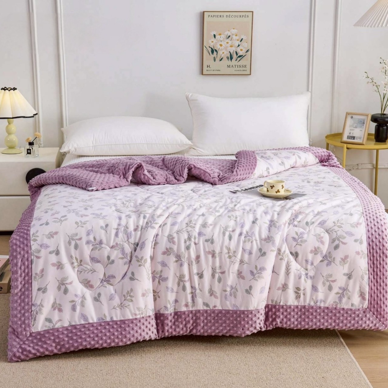 針織荳荳絨被｜玫藤葉語