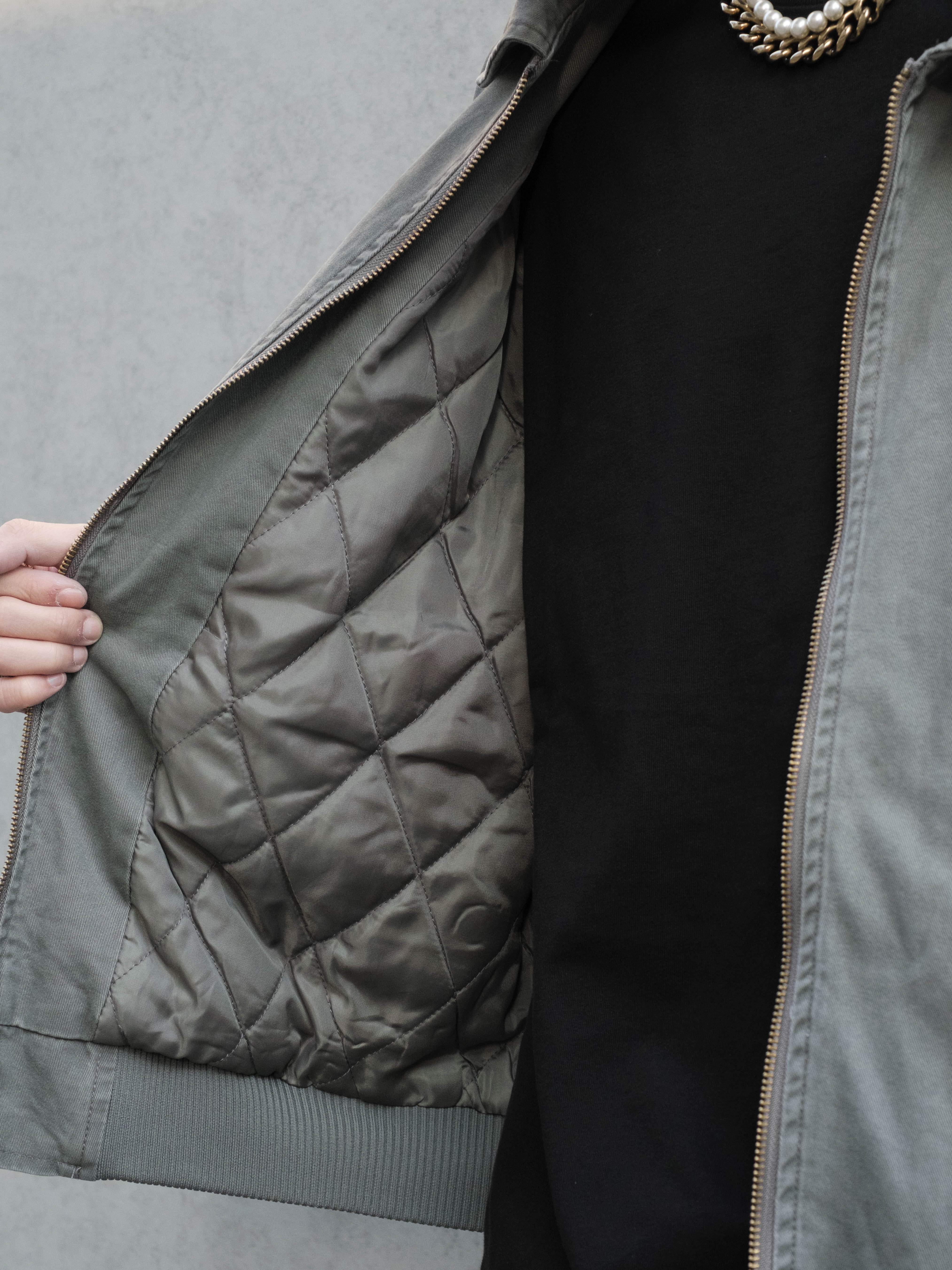 【逢甲 FUZZY】美式復古 寬鬆翻領夾克 外套 水洗 內裡鋪棉 三色