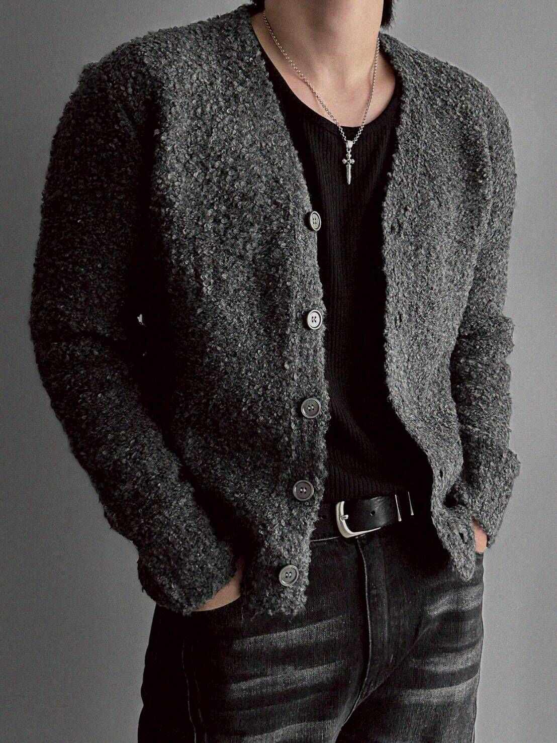 康特羊毛圈圈針織開衫