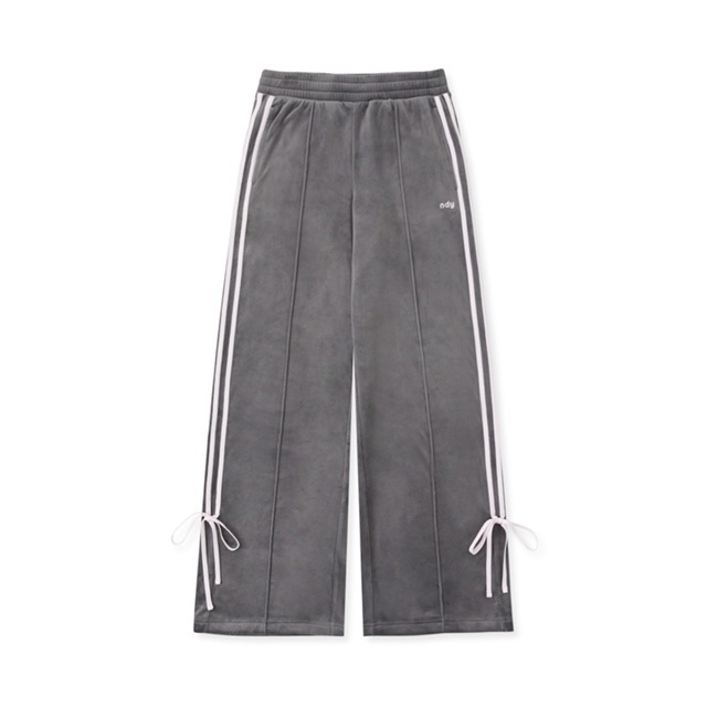 [K] NERDY W'S VELOUR RIBBON TRACK PANTS_CHARCOAL, PNEF25TP0720 (KN39)