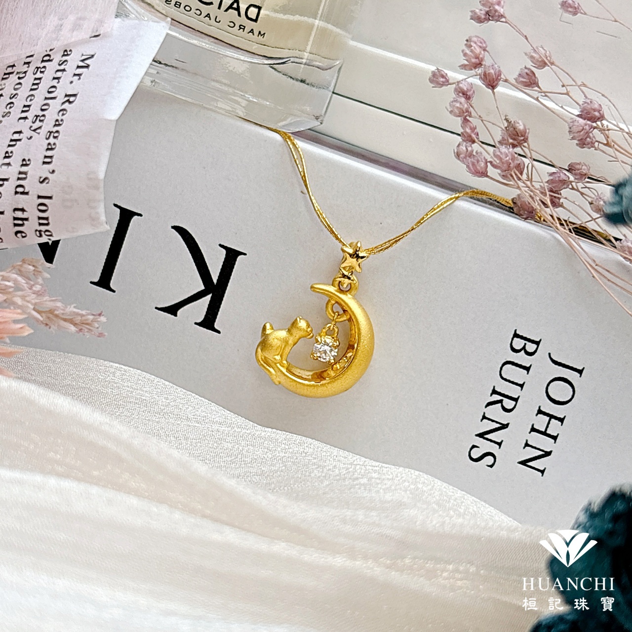 月光貓貓 黃金墜子