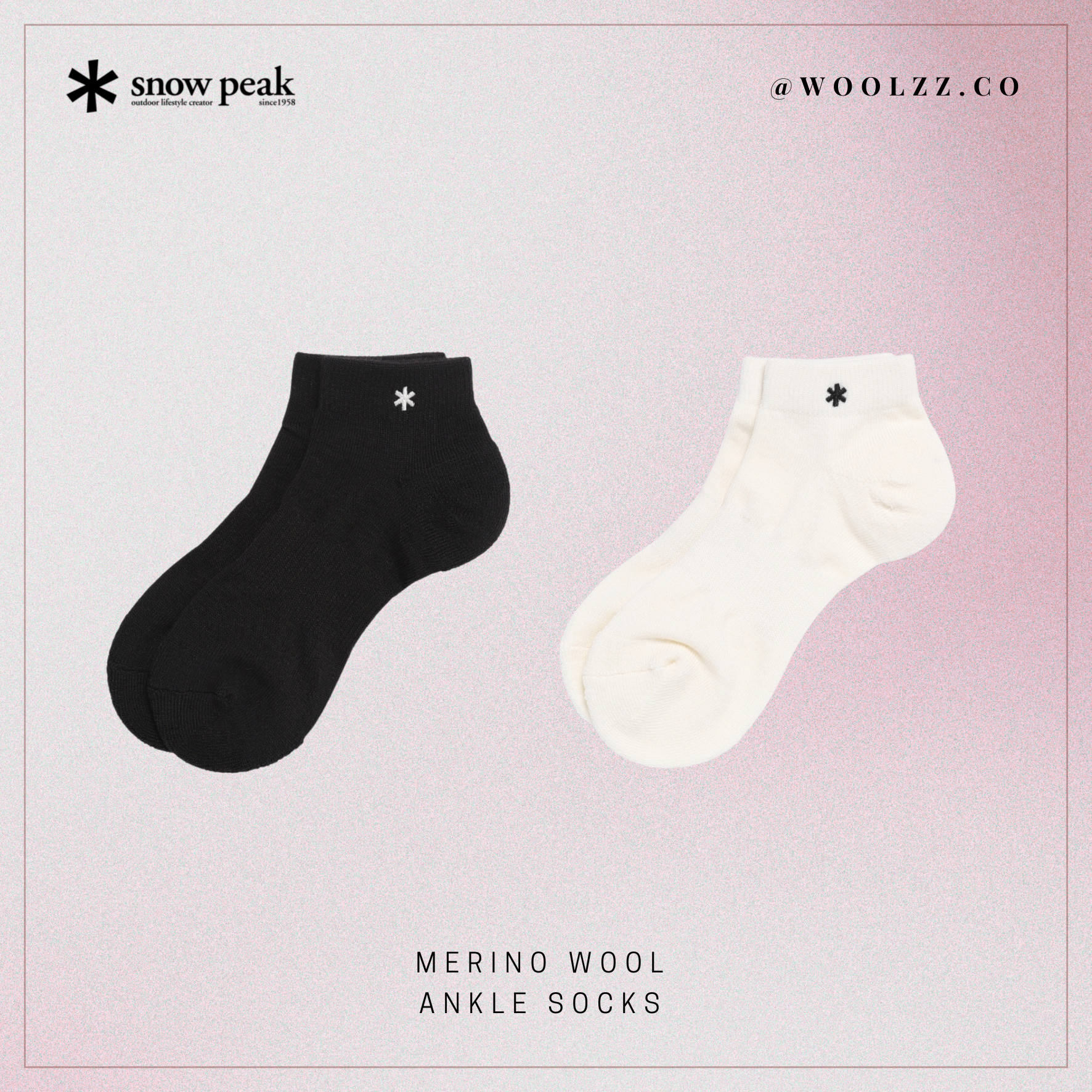 Snow Peak 美麗諾羊毛短襪 S25WUF-SO04