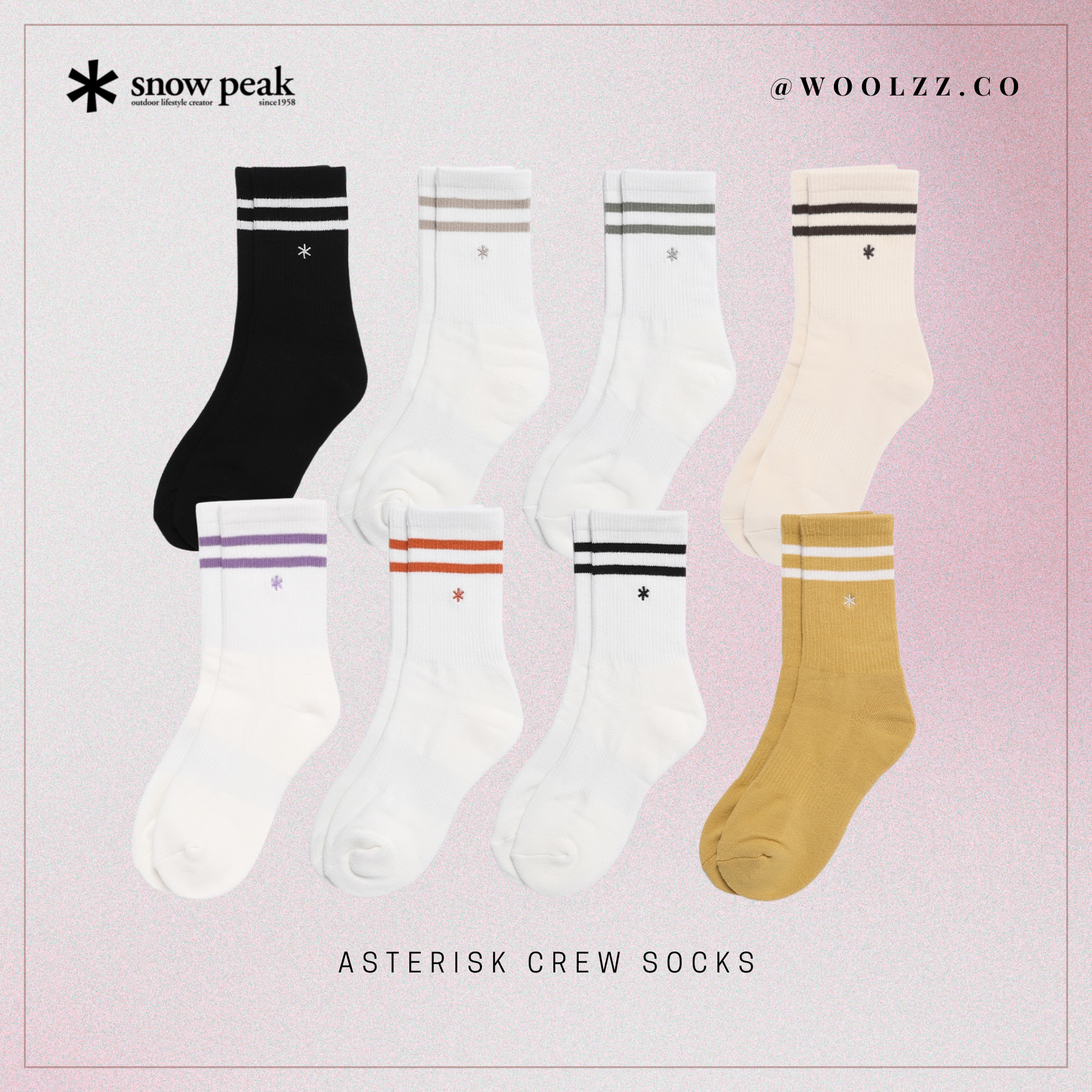 Snow Peak Asterisk 中筒襪 S25ZUF-SO80