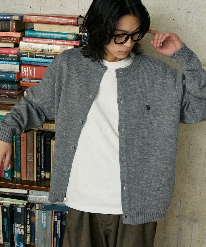 日本 U.S. POLO ASSN. 別注 Crewneck Knit Cardigan