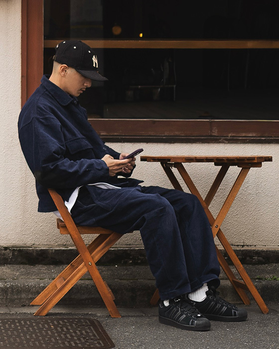 CORDUROY PANTS - NAVY