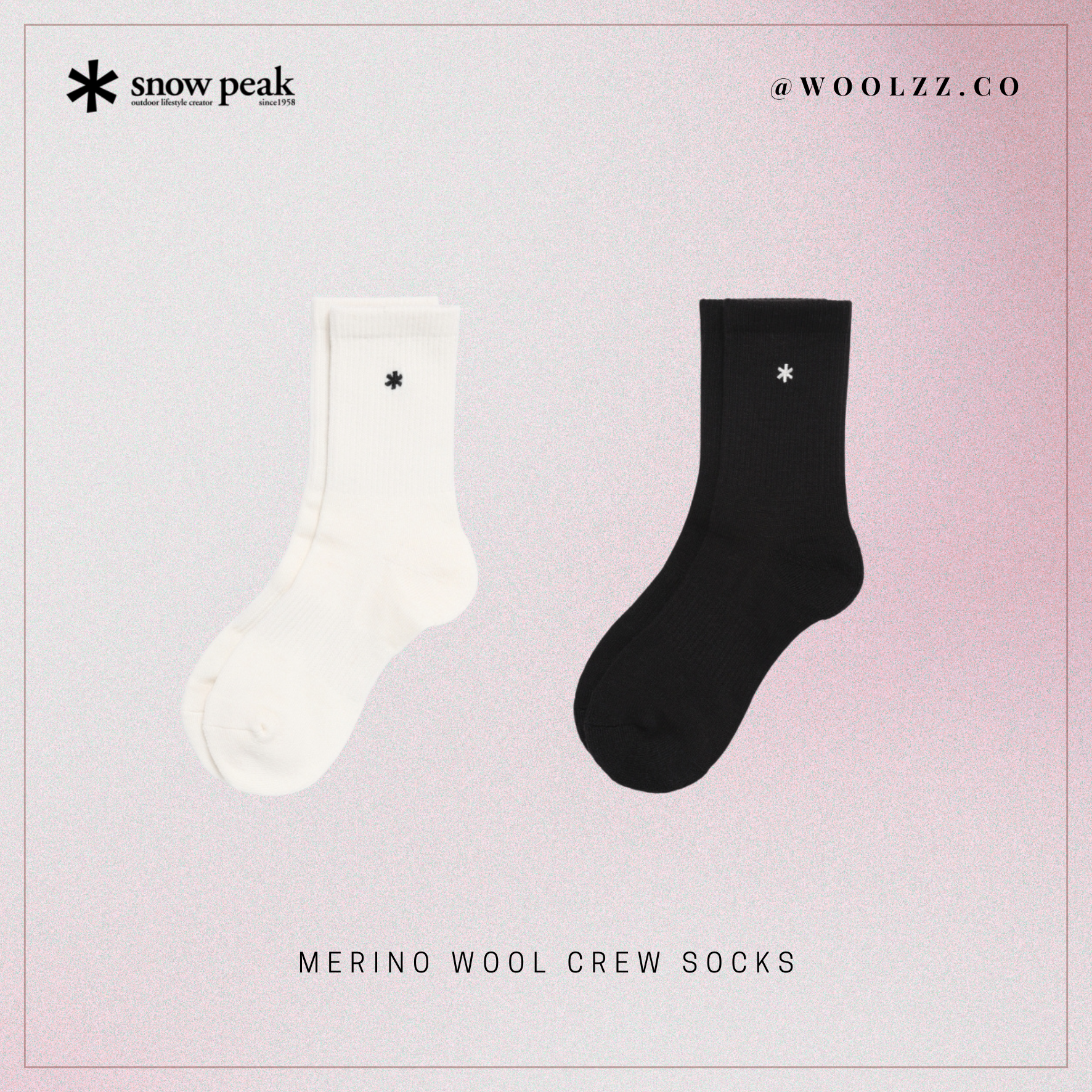 Snow Peak 美麗諾羊毛中筒襪 S25WUF-SO05