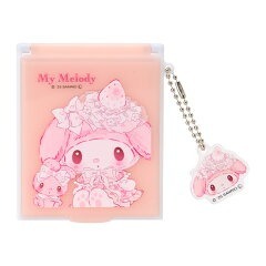 日本 Sanrio My Melody 白草莓下午茶系列 摺鏡連吊飾