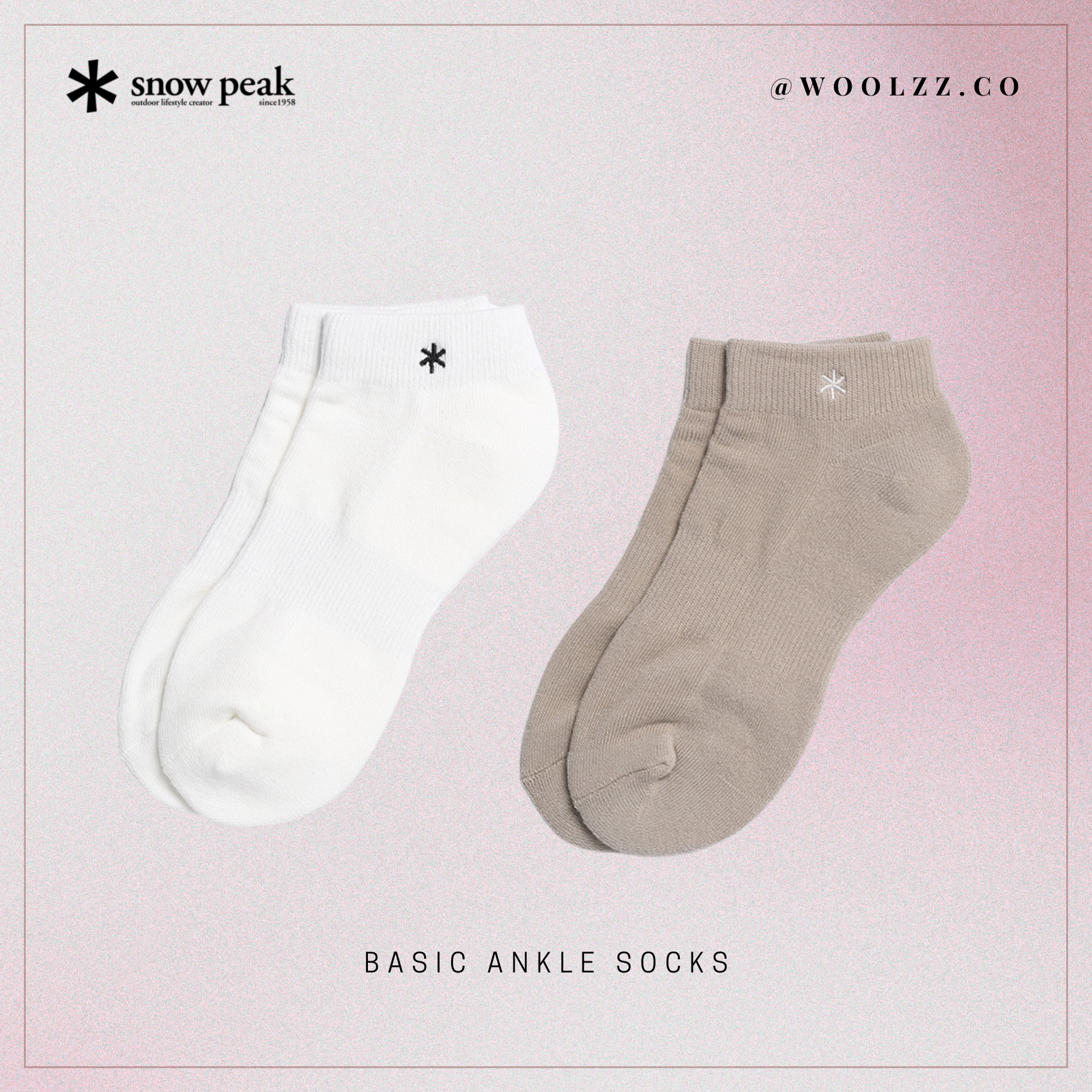 Snow Peak 基本款短襪 S25ZUF-SO85