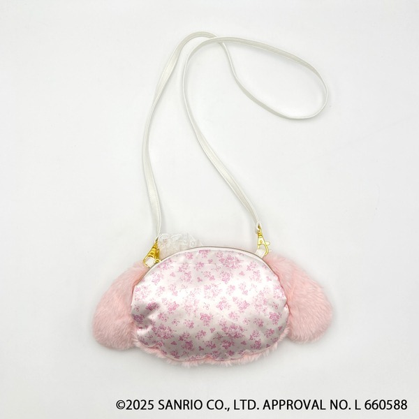 日本 Sanrio My Melody 白草莓下午茶系列 頭形斜揹袋