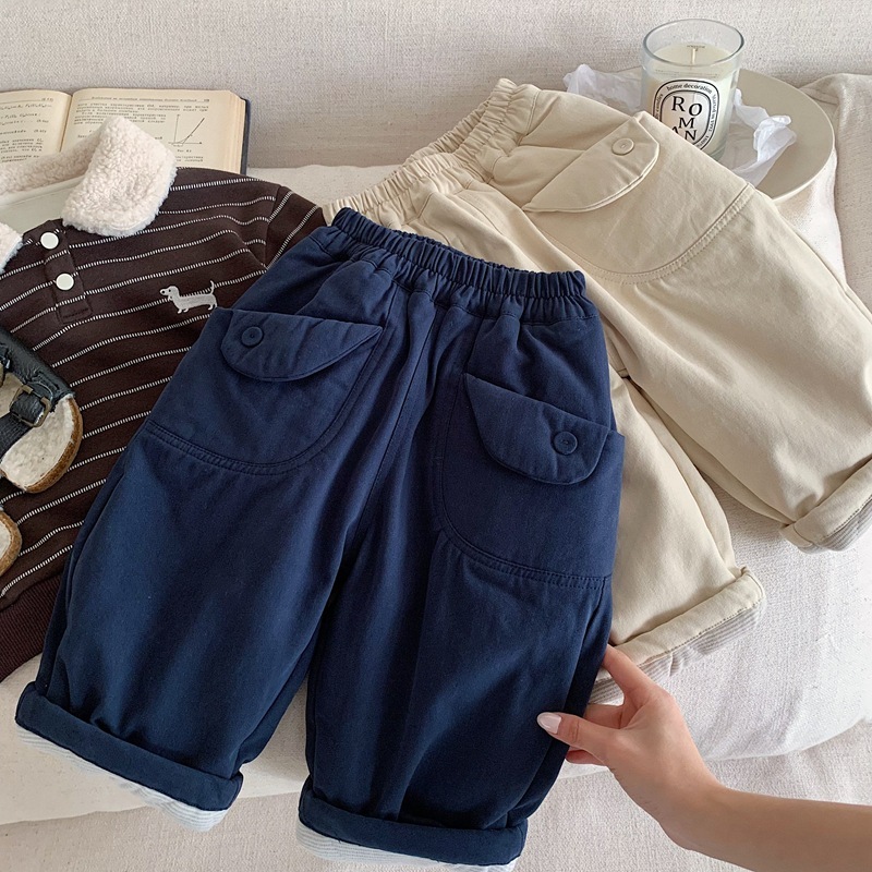 豆豆萌袋 夾綿長褲