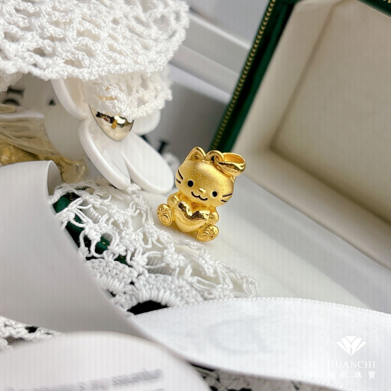 愛你喵喵 黃金墜子