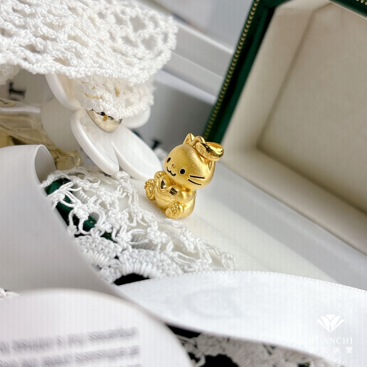 愛你喵喵 黃金墜子