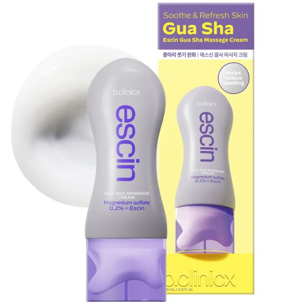 【直播】LL120582 b.clinicx Escin Gua Sha Massage Cream刮痧按摩霜+刮痧儀二合一