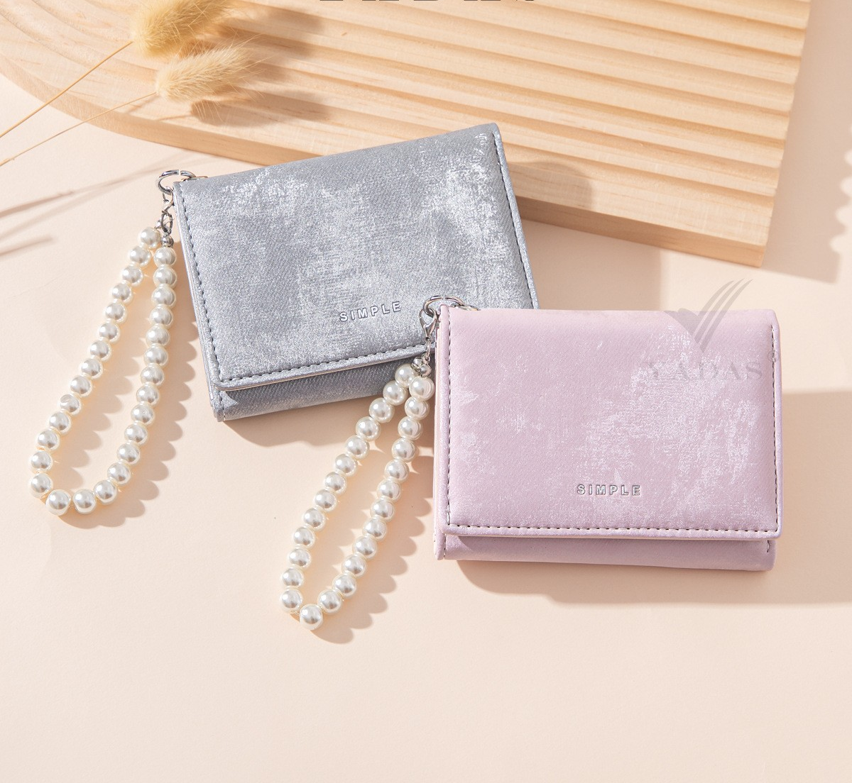 INS Portable Wallet with Pearl Charm