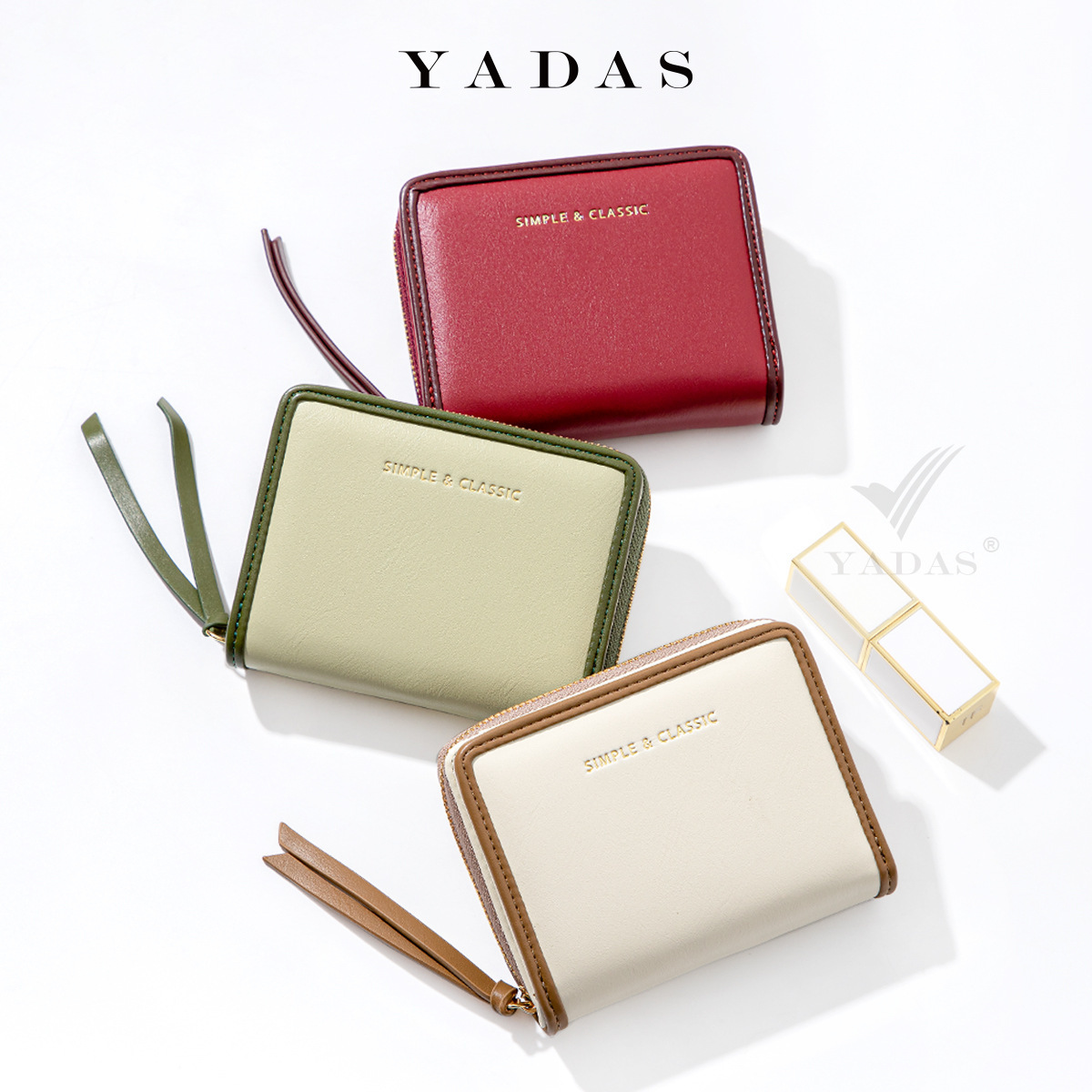 Cute Bi-Fold Short Wallet with Multiple Card Slots