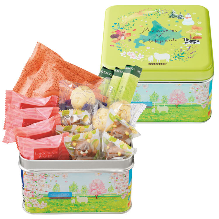 【預購】 J1205903 ROYCE’ 855 四季朱古力餅乾威化餅鐵罐裝禮盒 (1罐18入)