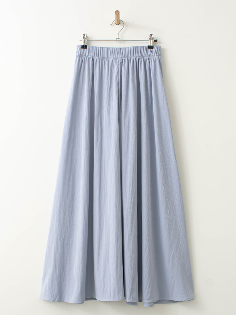 簡約自然打褶寬版褲裙
