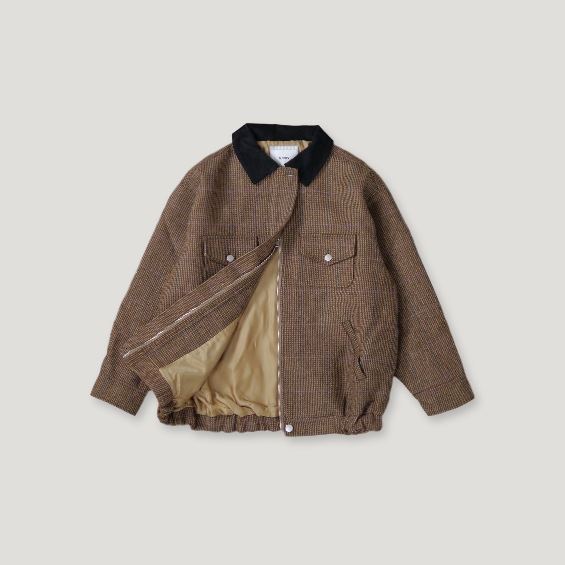 J.P.L. 格紋羊毛呢工作夾克╭ 2色 ╮