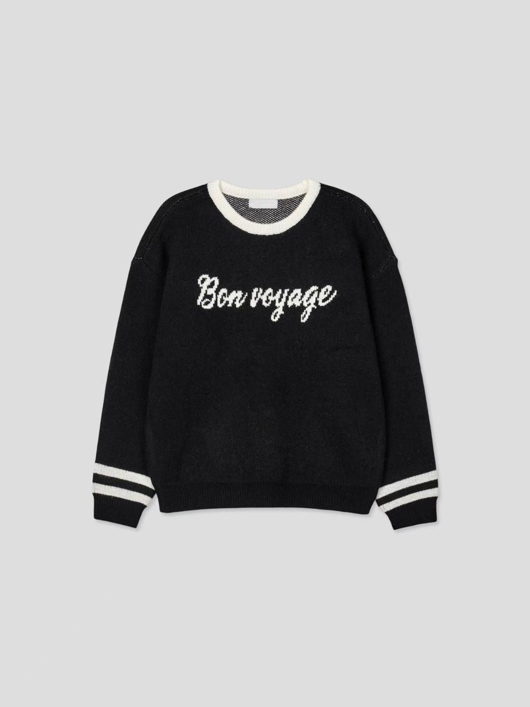 英文字針織衫 T5858