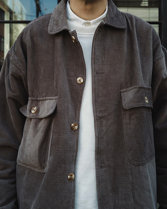 CORDUROY  JACKET - TAUPE