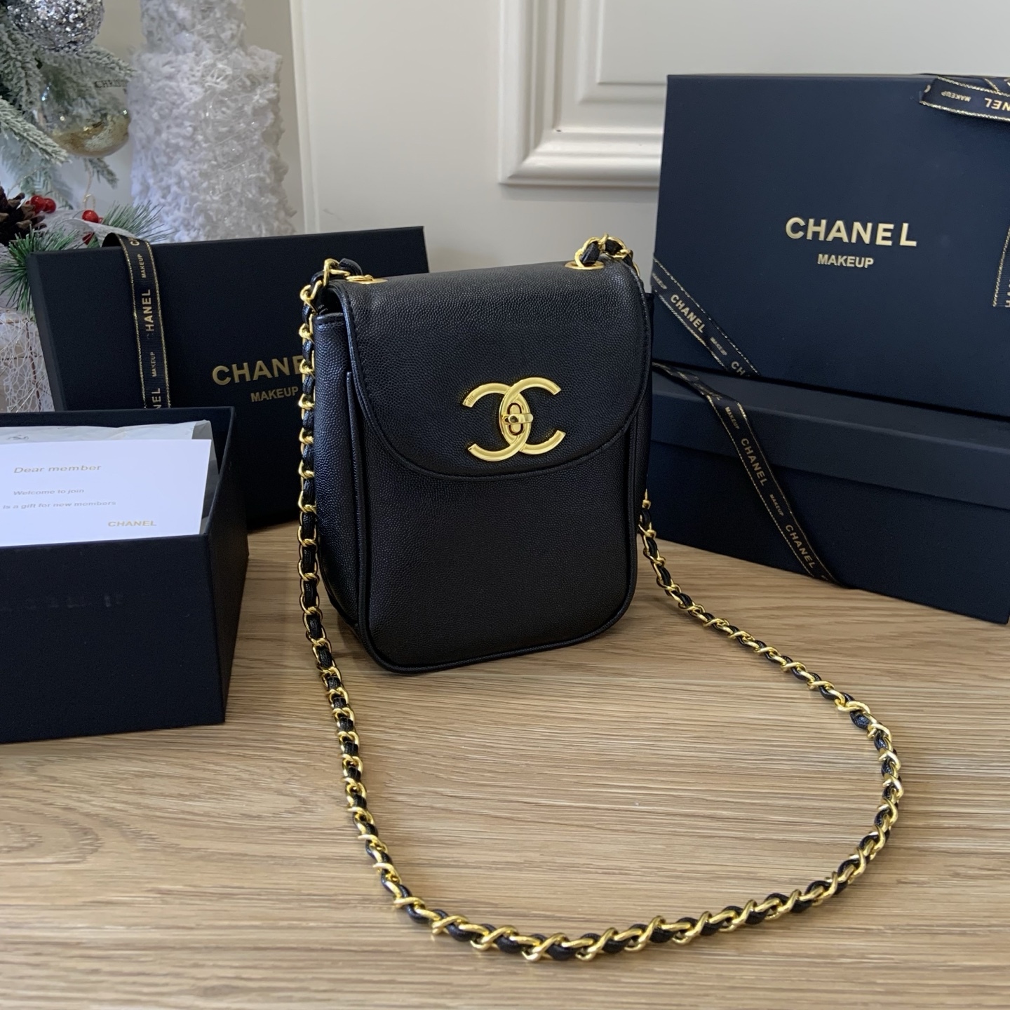 Chanel VIP贈品中古款2way 手袋+背包