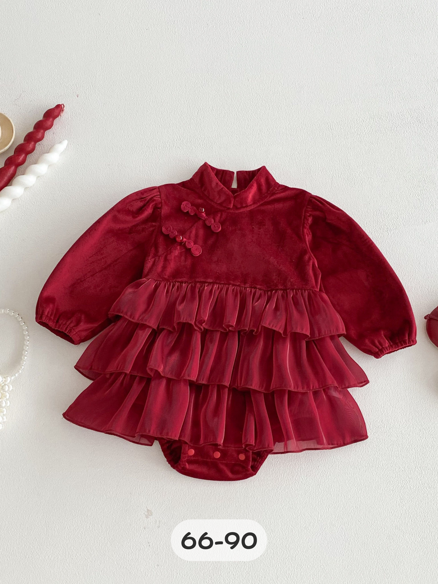 大紅蛋糕 中國風包屁裙