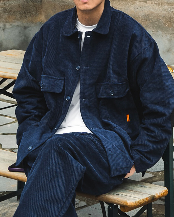 CORDUROY  JACKET - NAVY