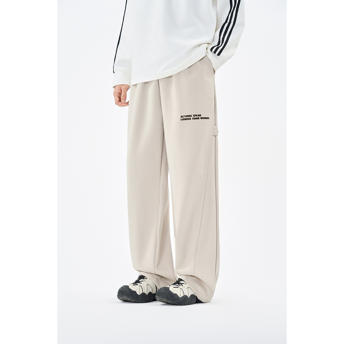 12M02 側釦造型印花休閒棉褲 三色