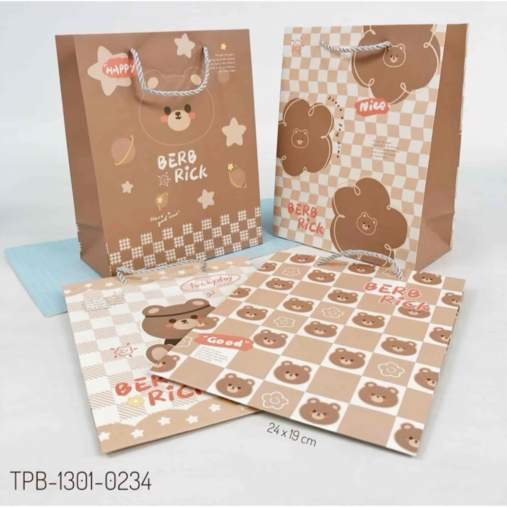小熊袋子 送礼袋子 厚纸 款式随机