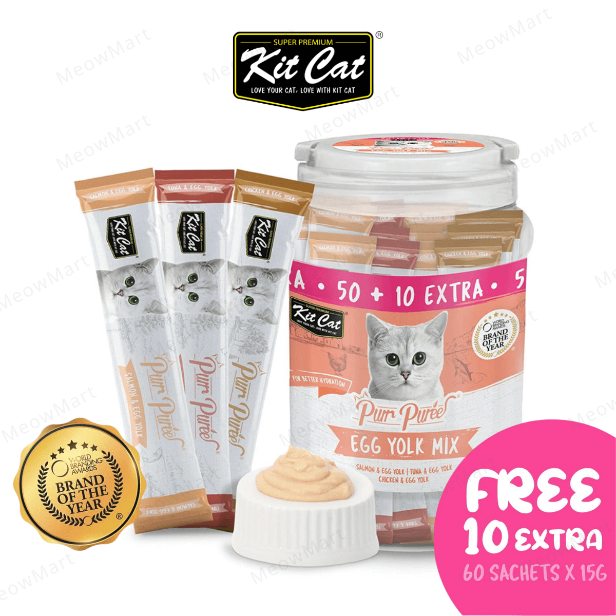 Kit Cat 養生肉醬 (蛋黃混合口味) 15g x 60 *珍寶裝*