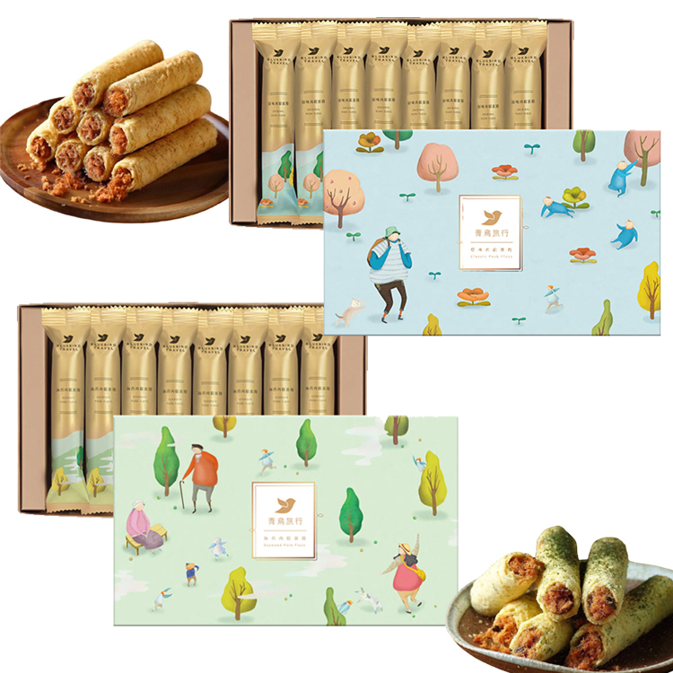 青鳥旅行-原味肉鬆蛋捲6入 & 海苔肉鬆蛋捲6入 各一盒, 包SF取 (食用期: 1月3號)