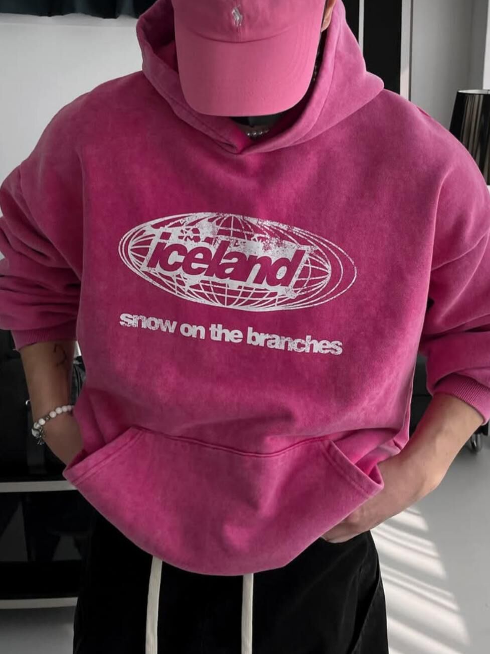 洗水英文字連帽衛衣 T5868